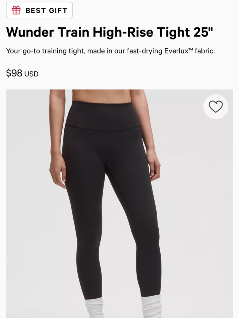 lululemon Wunder Train High-Rise Tight 25" - Black Camo